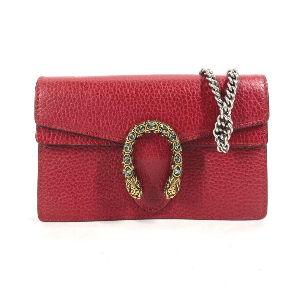 GUCCI 2WAY Bag Pouch Clutch Dionysus Rhinestone Crossbody Shoulder Bag